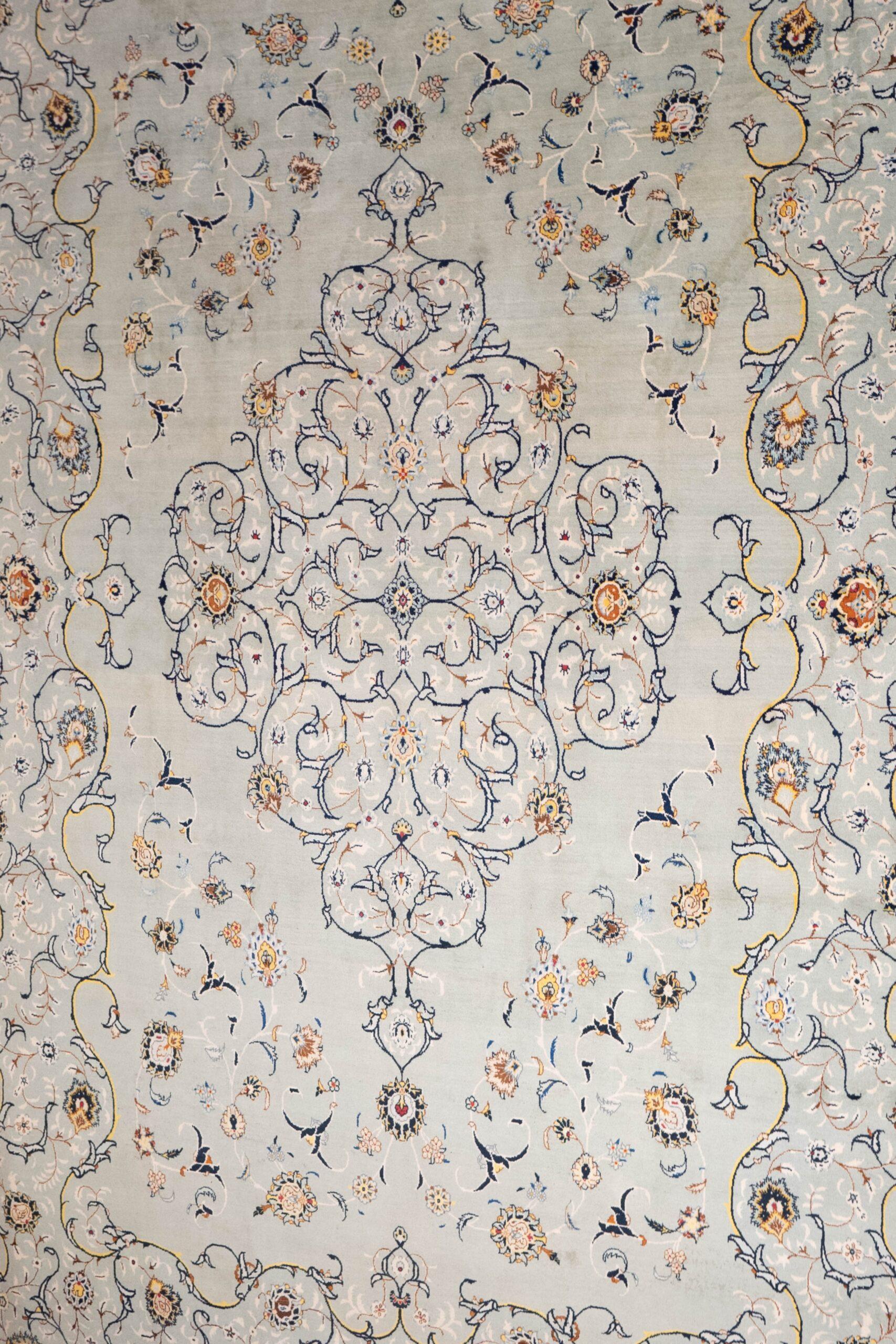 Kashan Kurk Wool Rug 9.5x12.5 View 3