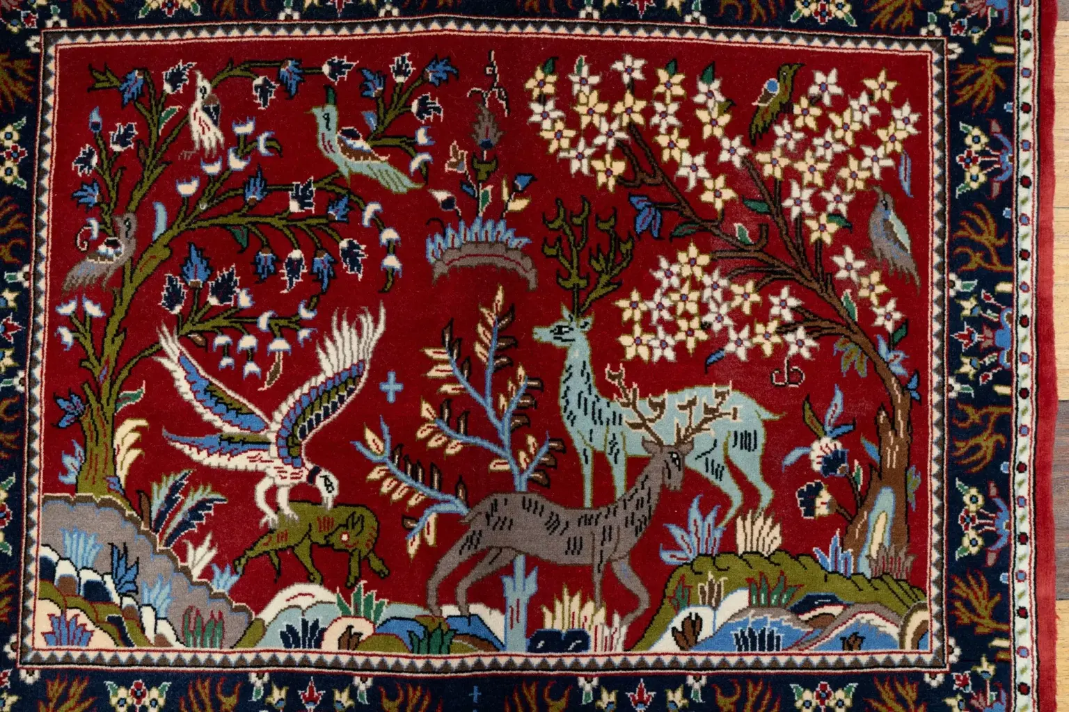 Kashan Kurk Wool 2.7 × 3.5 View 2