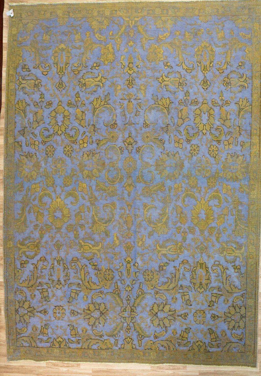 Overdyed Tabriz Wool Rug 7.4'x9' View 2