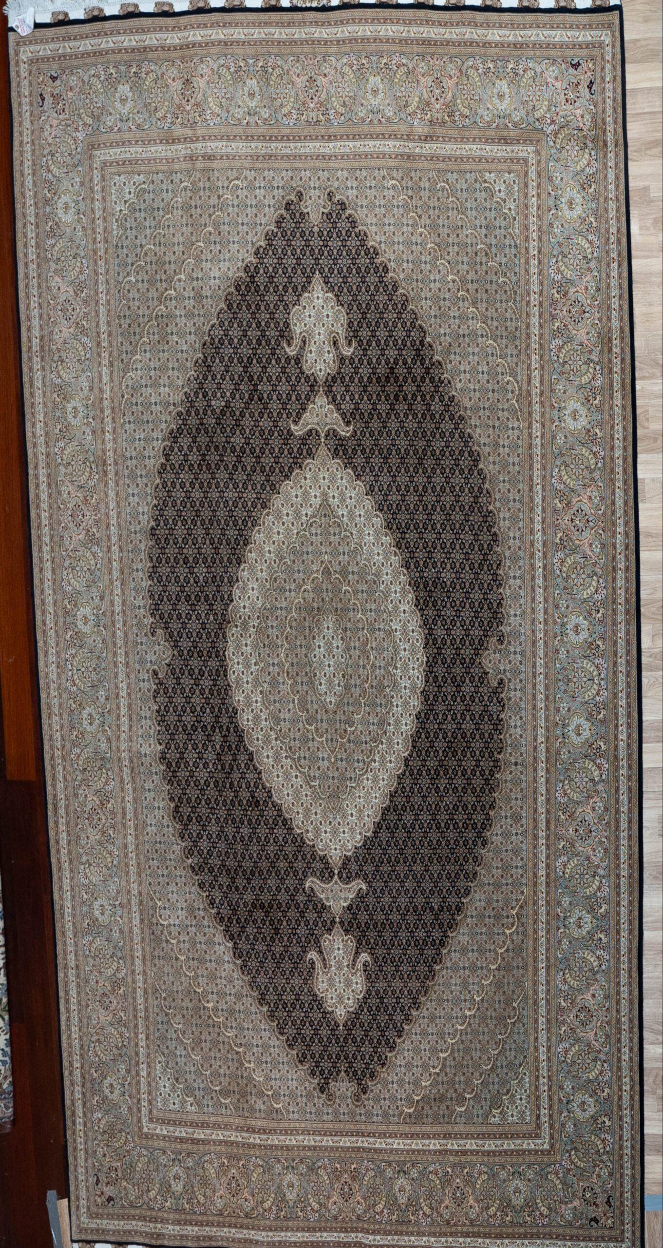 Tabriz Wool Silk Rug 8.4'x11.7' View 5