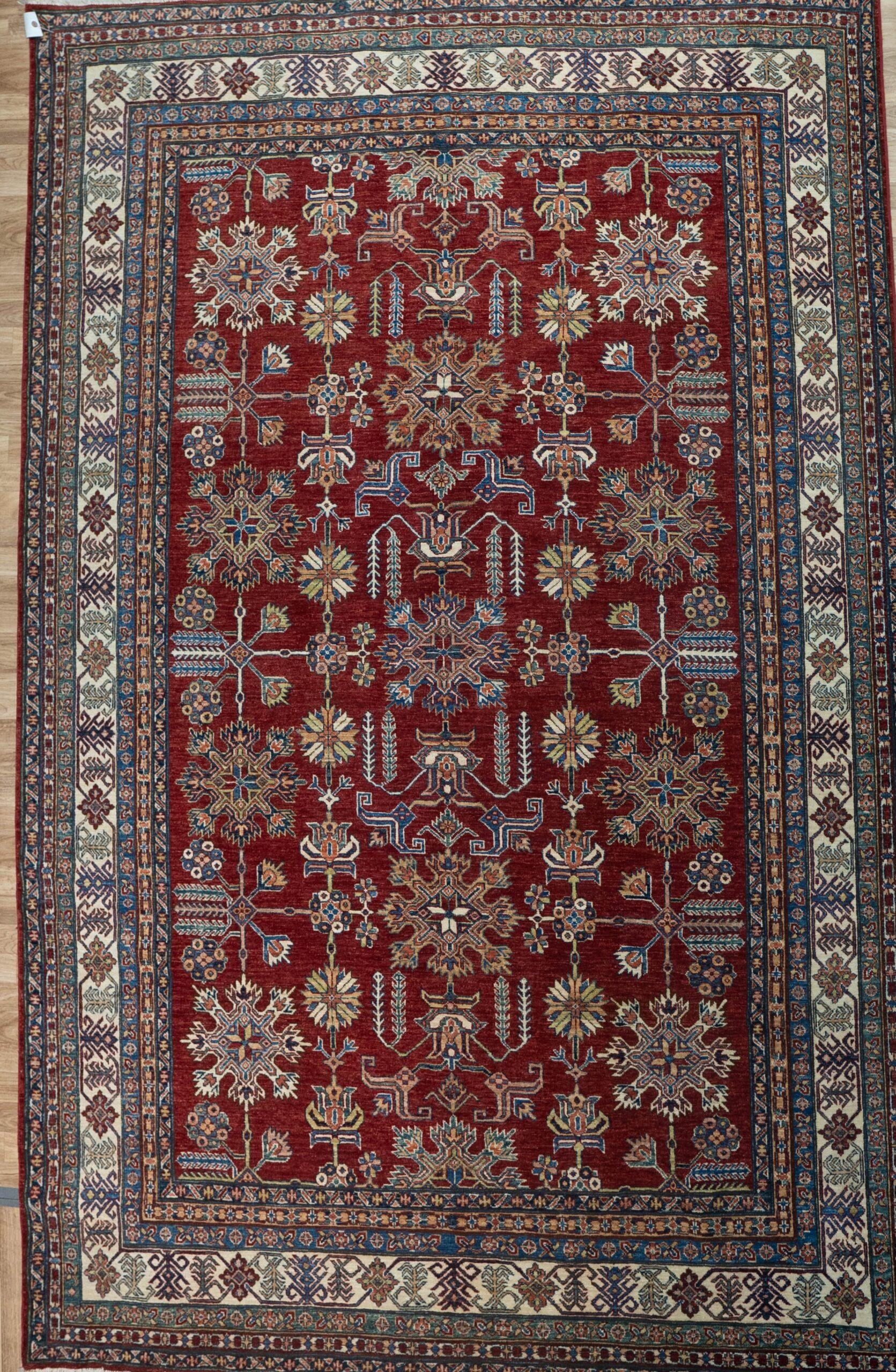 Kazak Wool Rug 8.1x10.3