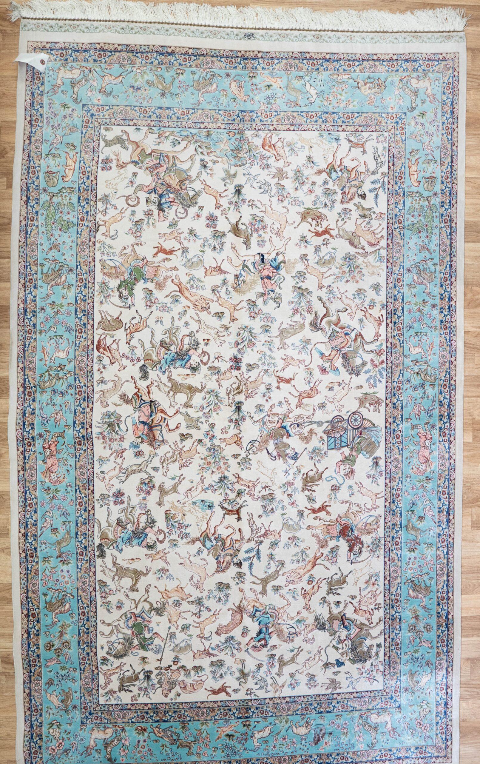 Qum design Silk Rug 5'x7.7'