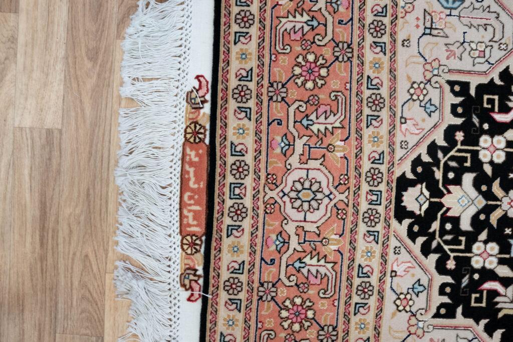 Tabriz Wool Silk Rug 5'x7' View 1