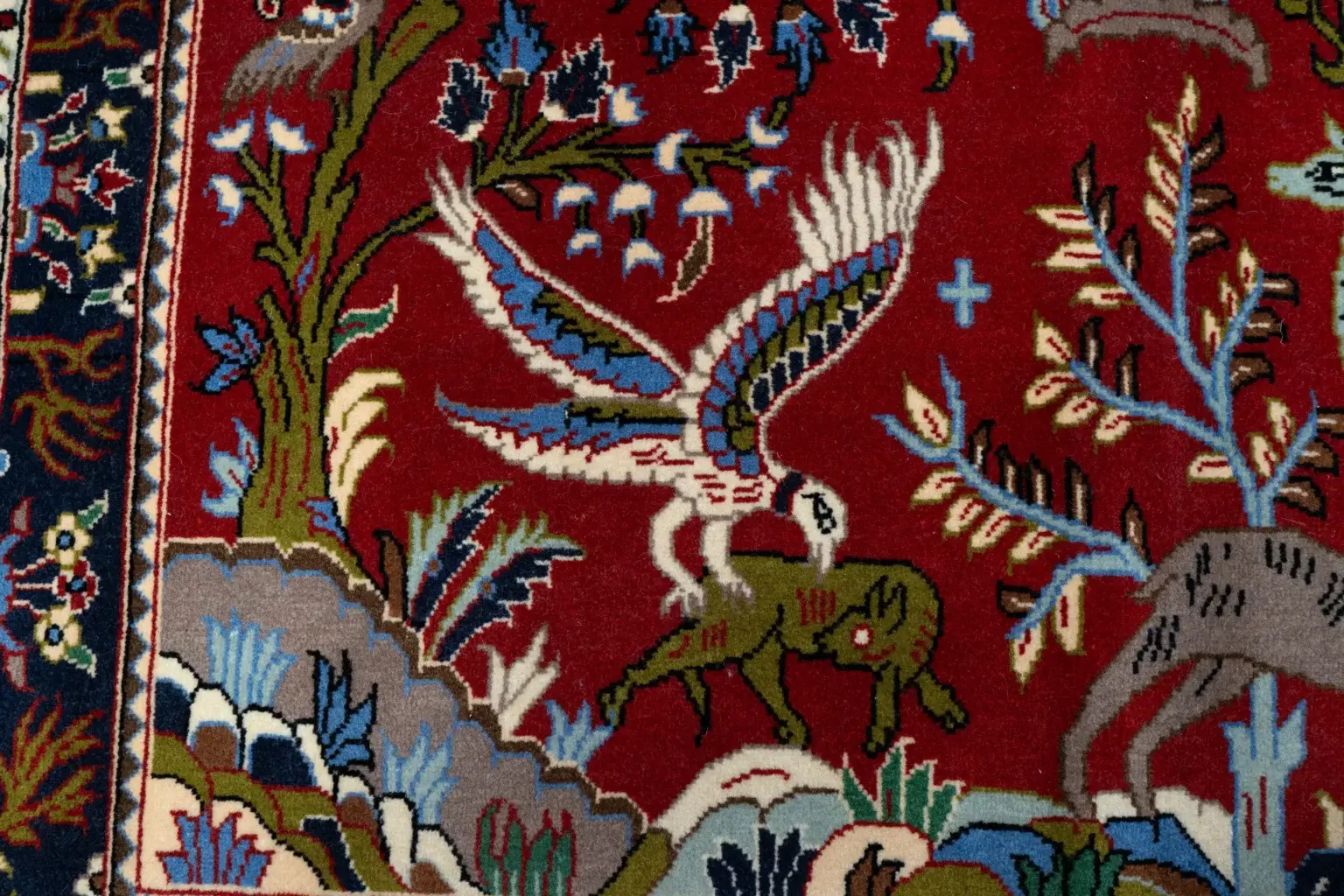 Kashan Kurk Wool 2.7 × 3.5 View 4