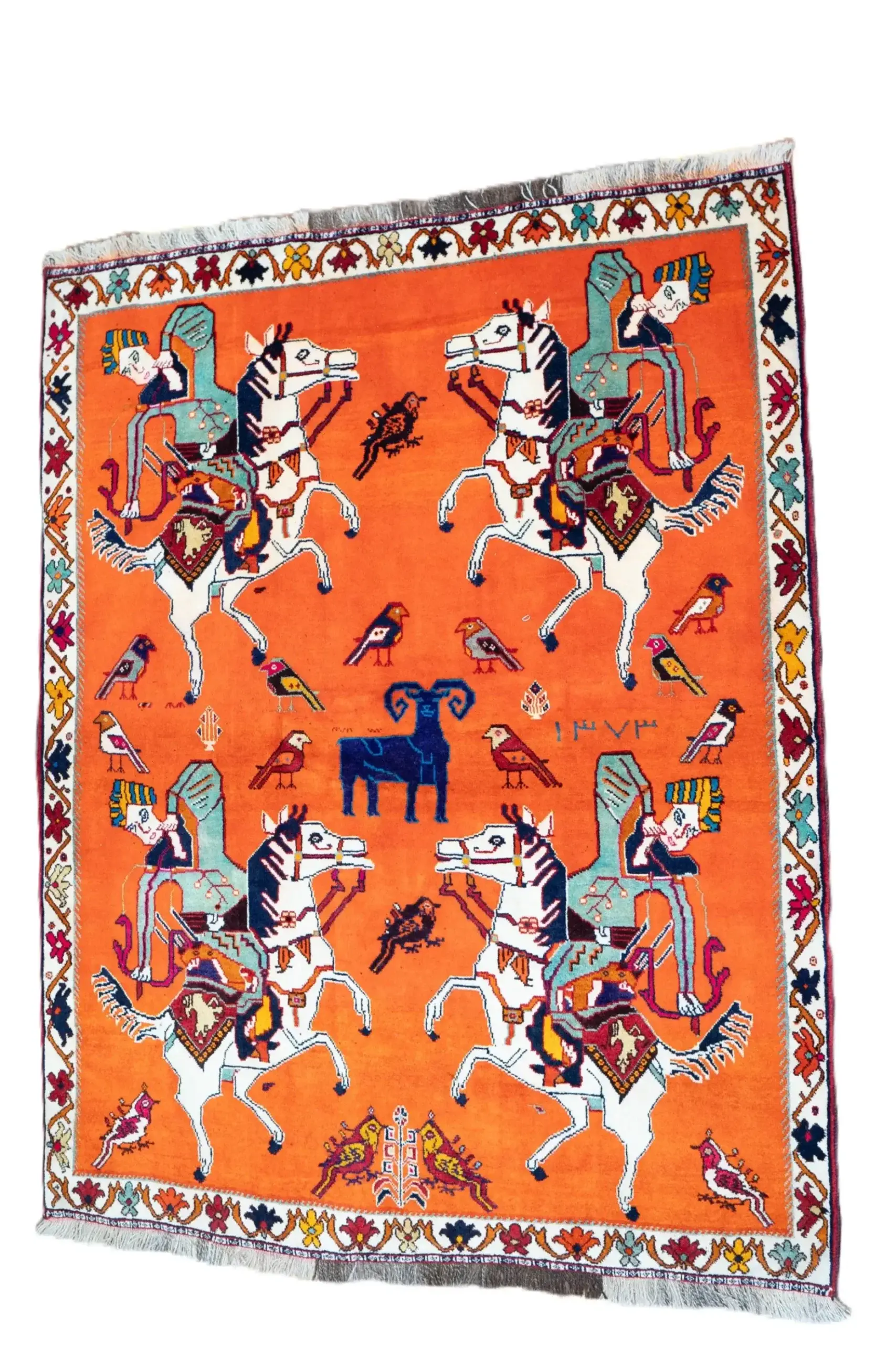 Qashqai Wool Rug 5.0 × 7.4