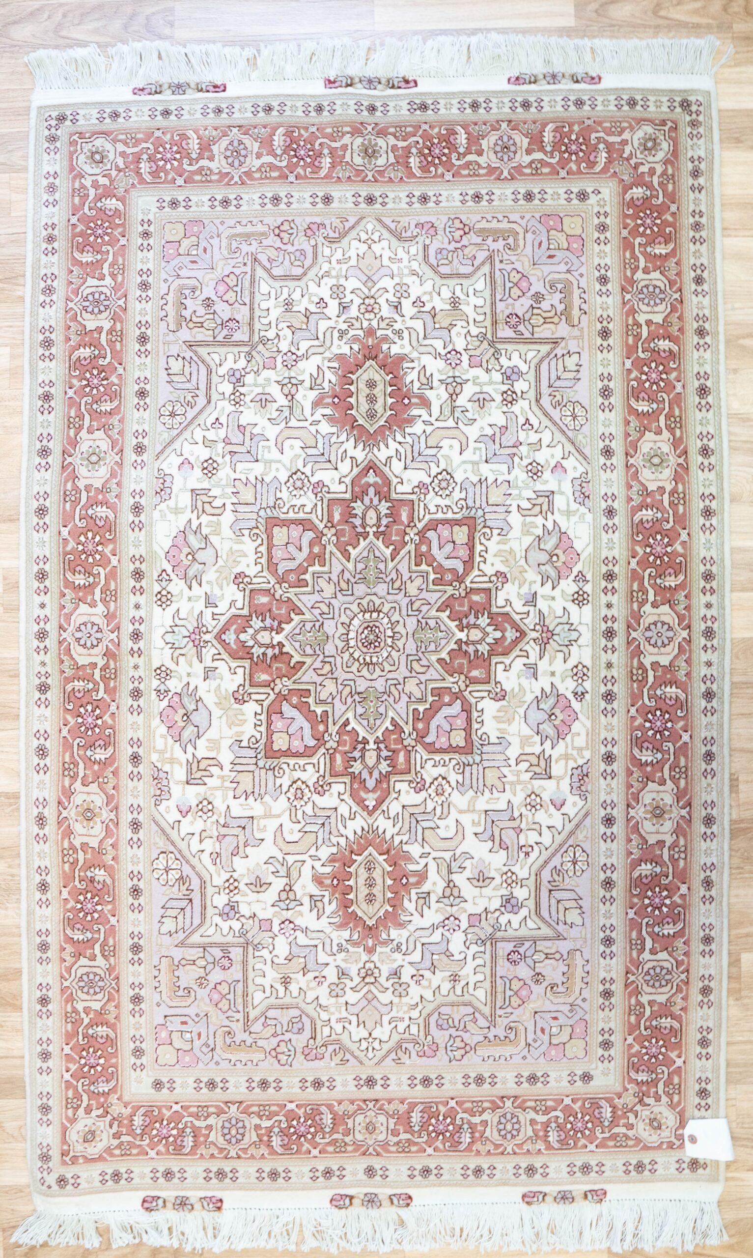 Tabriz Wool Silk Rug 3'x5'