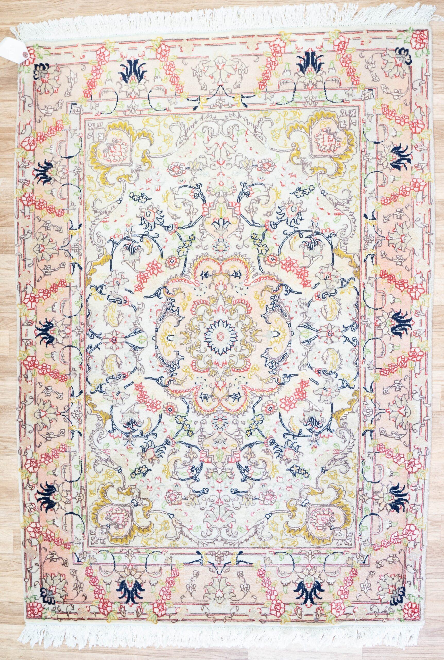 Tabriz Wool Silk Rug 3'x5'