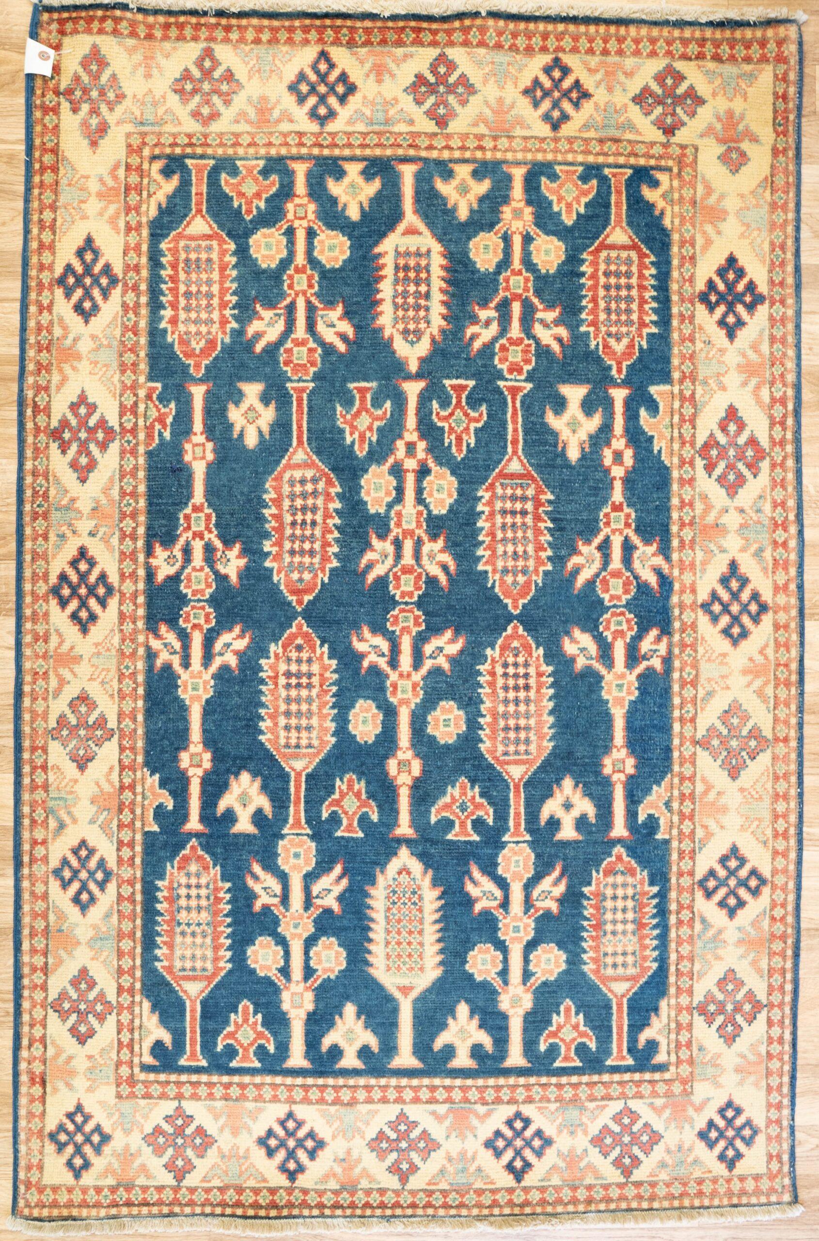 Kazak Wool Rug 3.2'x5.5'