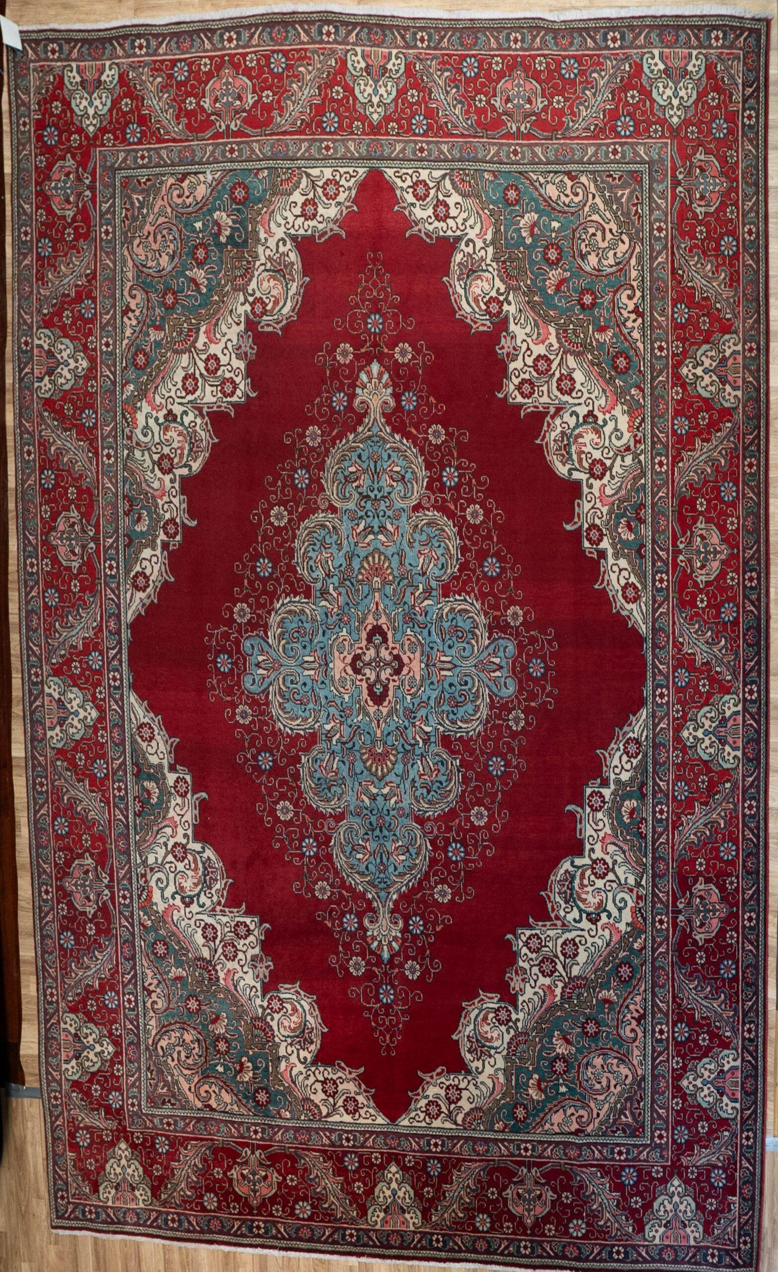 Tabriz Wool Pile Rug 9.5'x12.5'