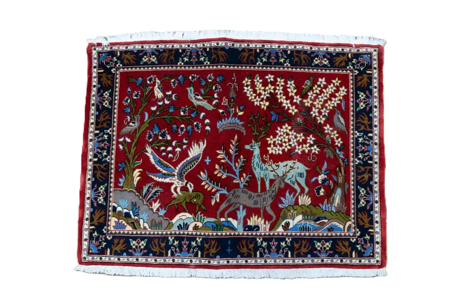 Kashan Kurk Wool 2.7 × 3.5