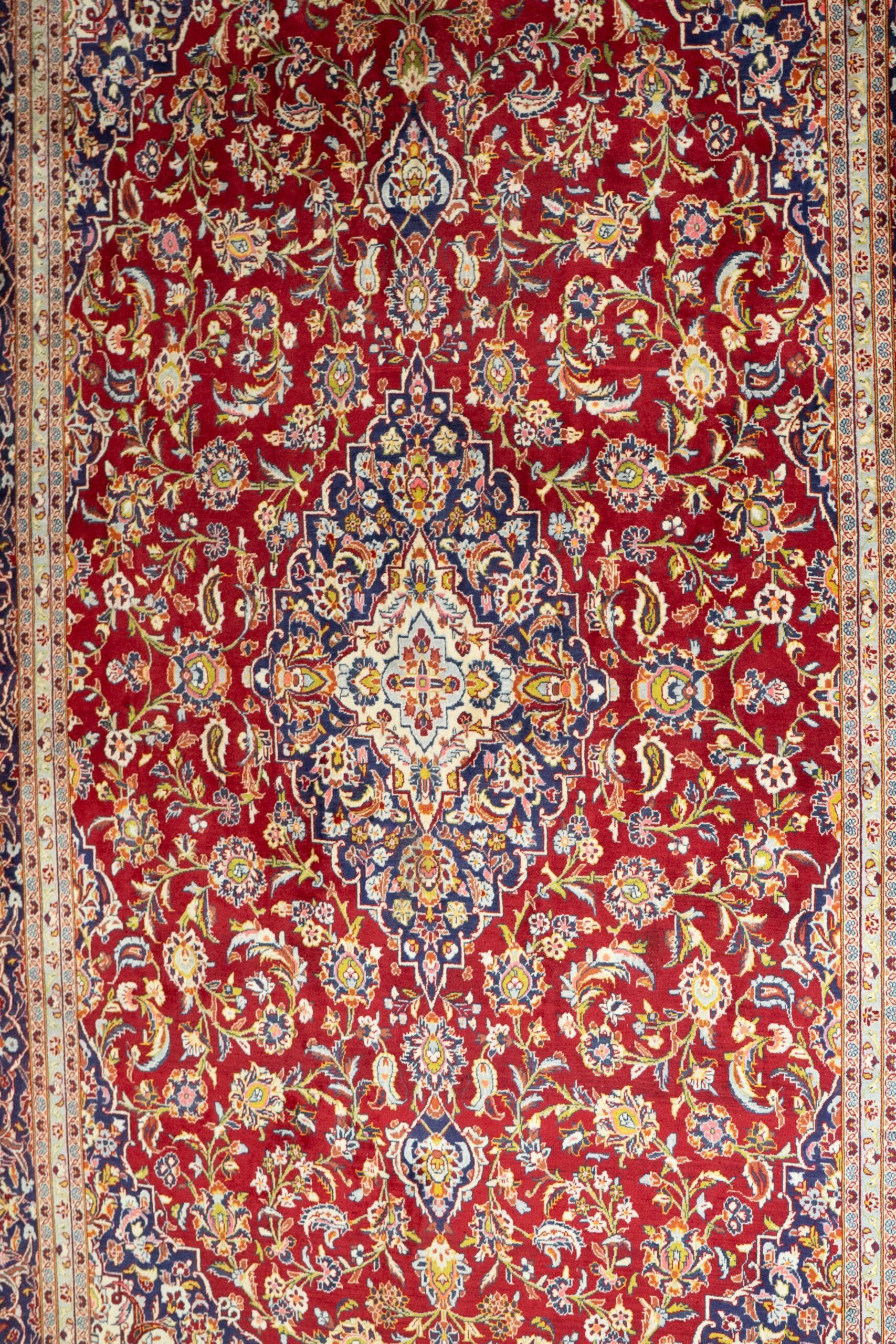 Kashan Wool Rug 9.9x13.9