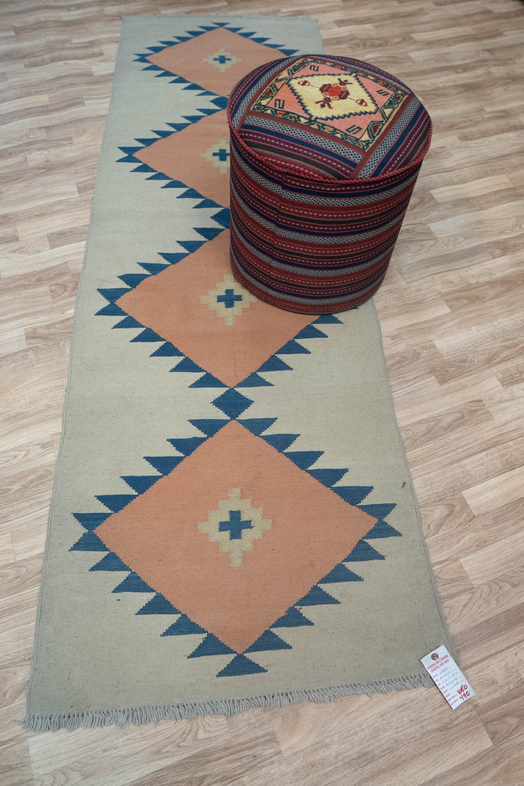 Kilim Wool Rug 2.6x8.2 View 1