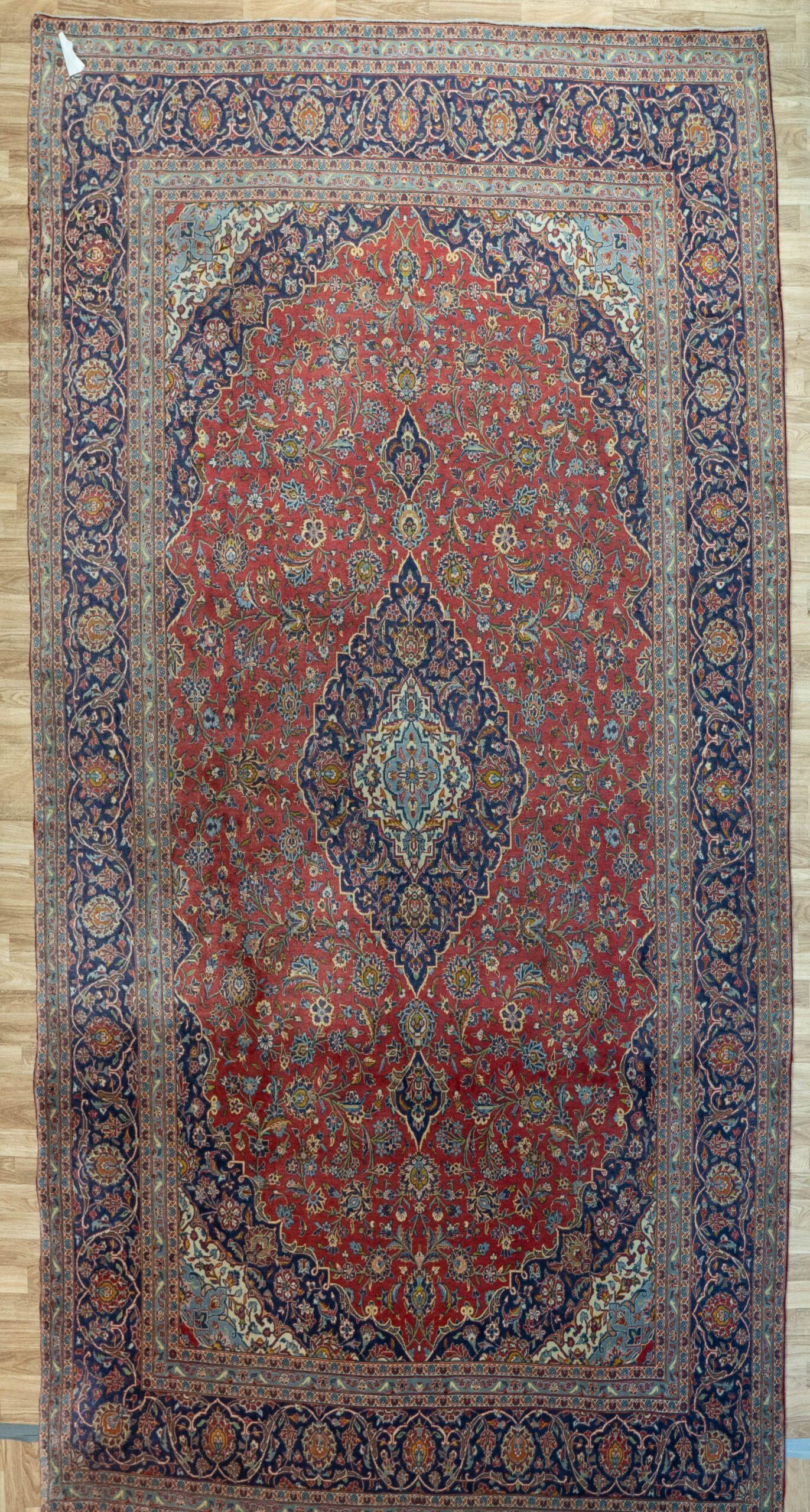 Kashan Kurk Wool Rug 8.1'x11.10' View 3