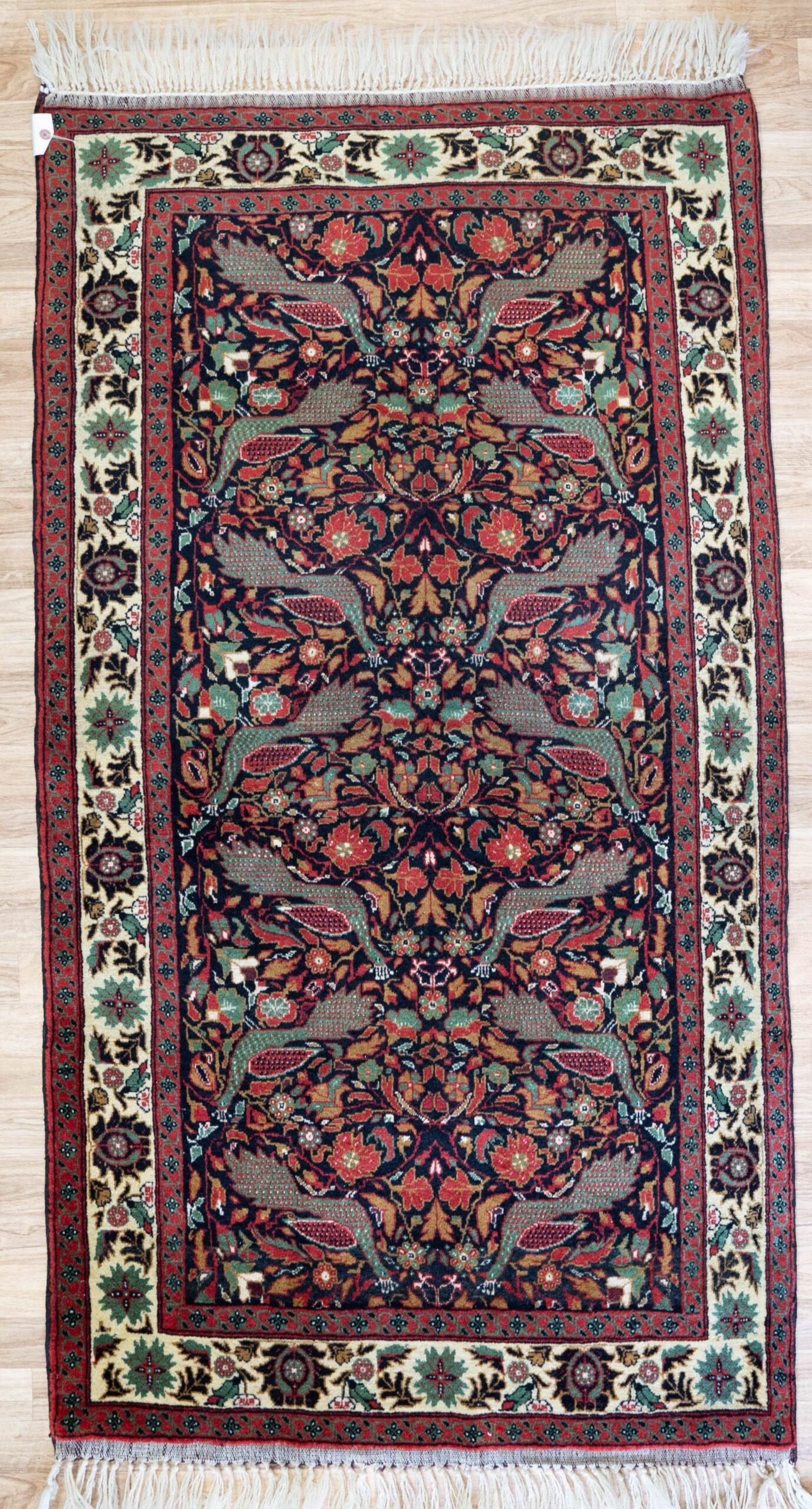 Bokhara Kurk Wool Rug 3.1'x5.10'