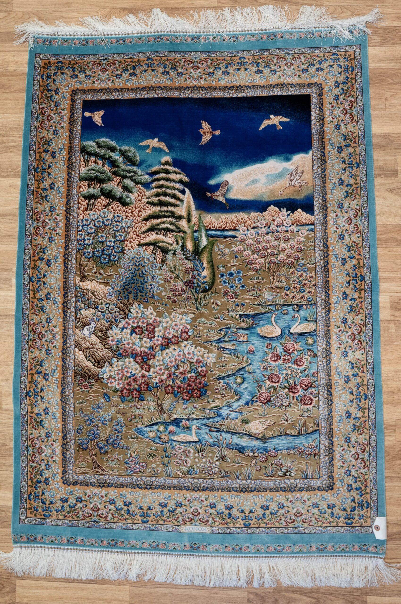 Qum Design Silk Rug 3.5'x5'
