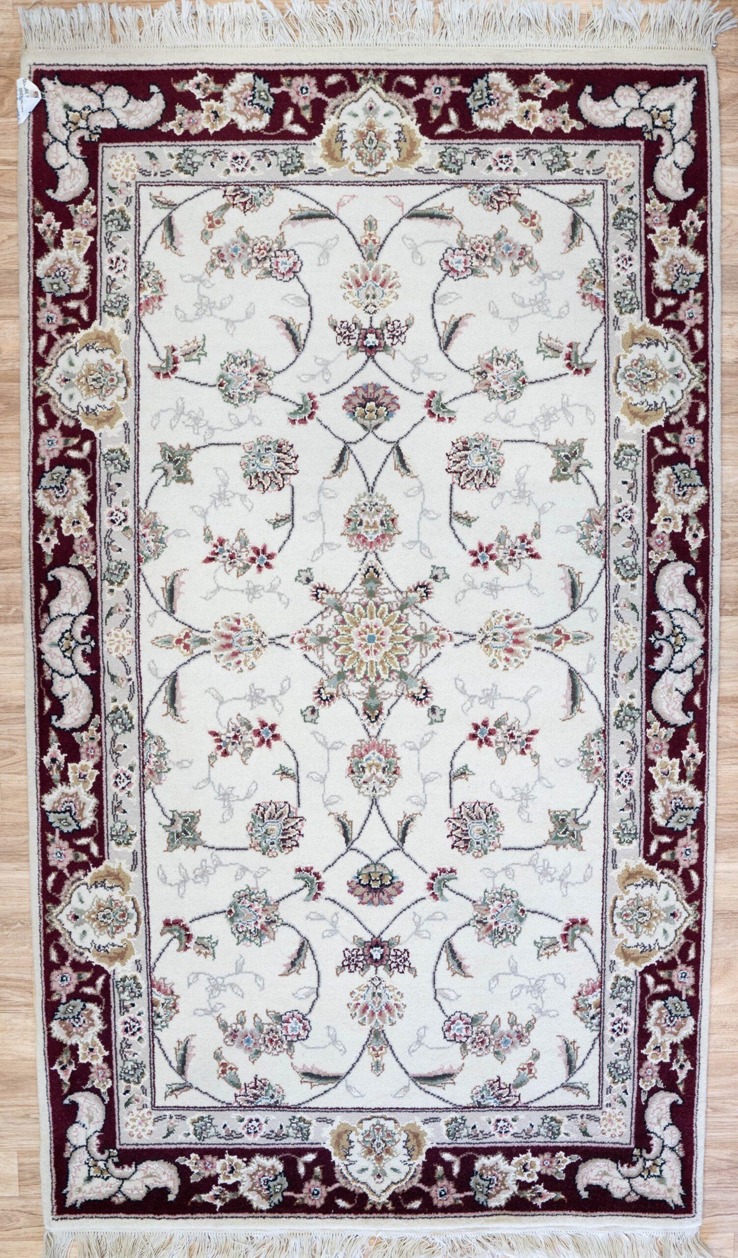 Tabriz Wool Silk Rug 3'x5'