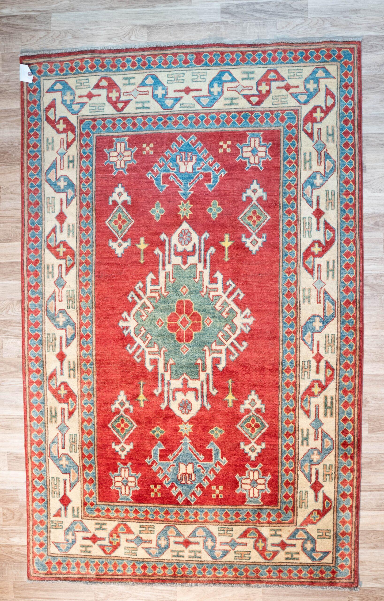 Kazak Wool Pile Rug 4'x6'