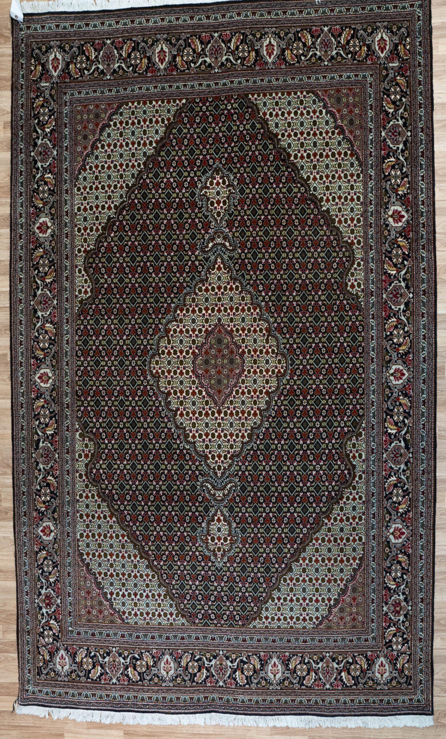 Tabriz Wool Silk Rug 6.9'x9.9'