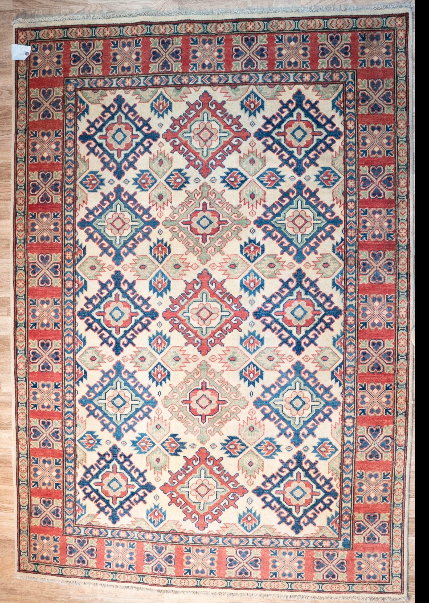 Kazak Wool Pile Rug 5'x6.4' View 1