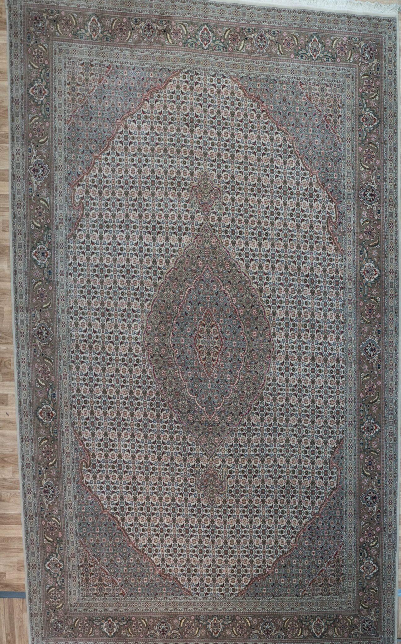 Tabriz Wool Silk Rug 9'x12' View 2