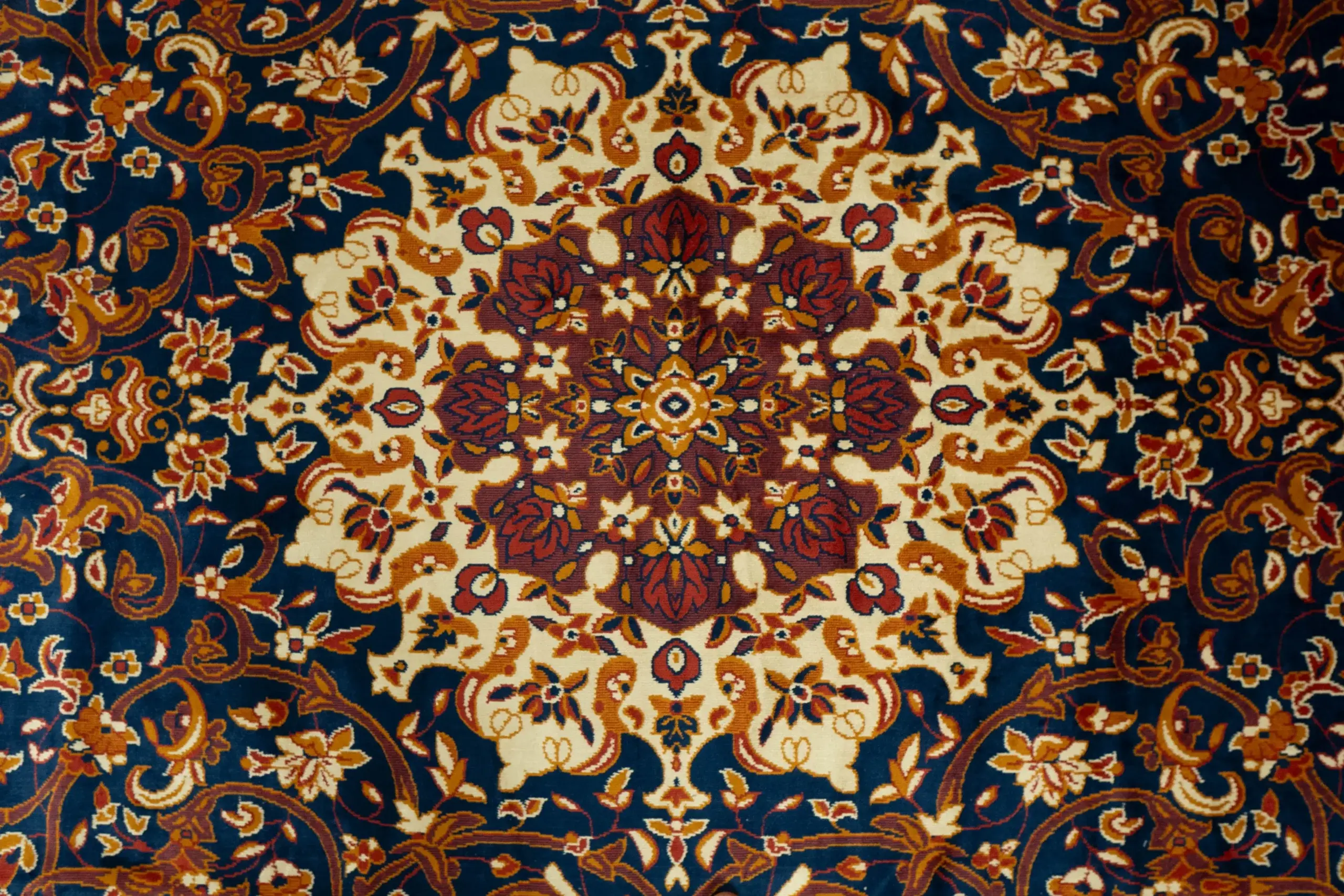 Kashan Wool Rug 6.6x9.6 View 1
