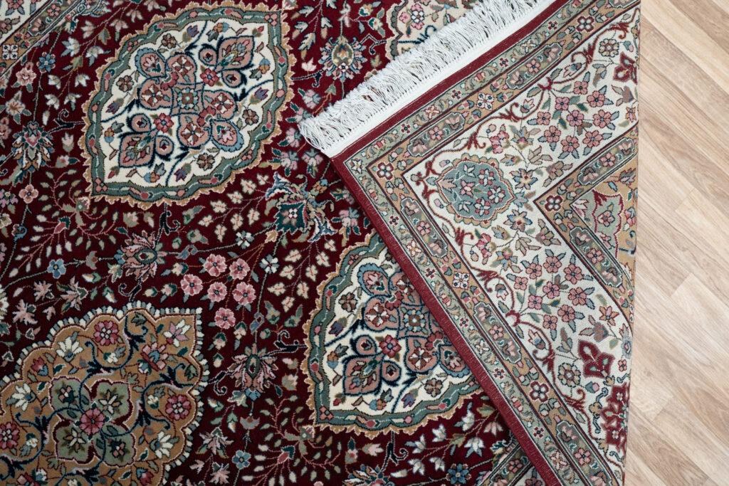 Tabriz Wool Silk Rug 6'x9' View 6
