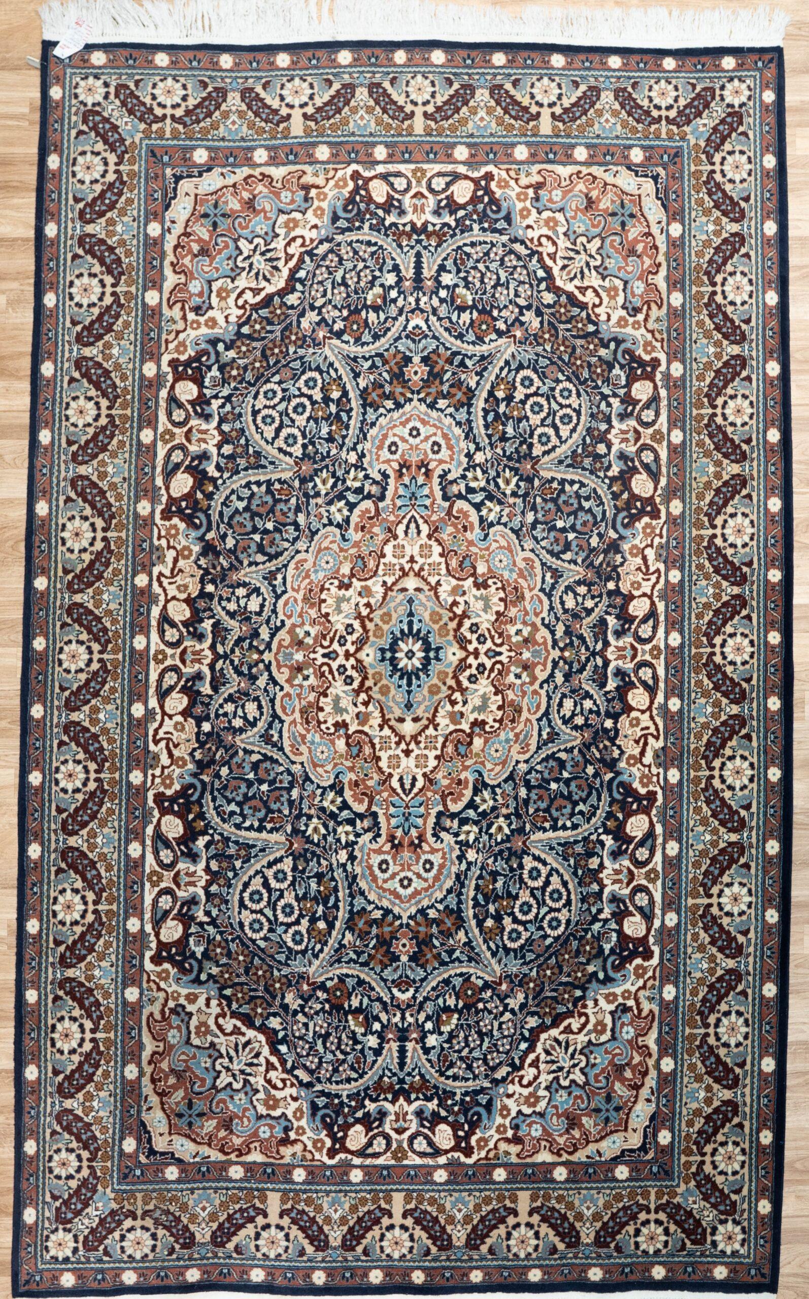 Kashan Wool Silk Rug 6.5'x9.5'