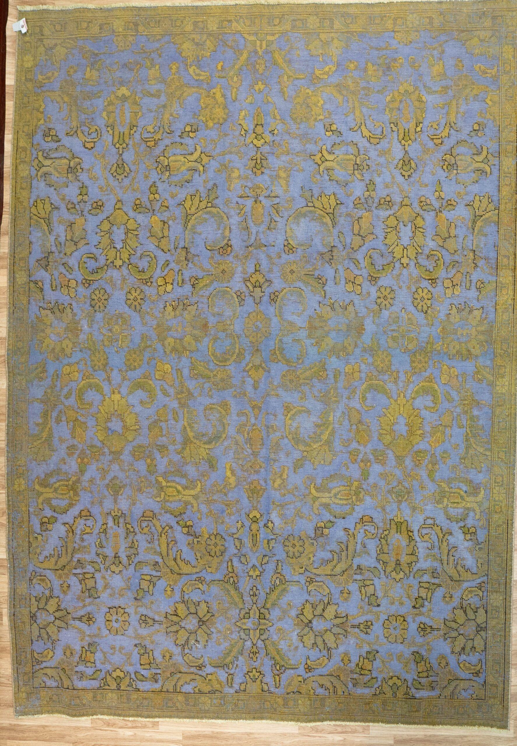 Overdyed Tabriz Wool Rug 7.4'x9' View 2