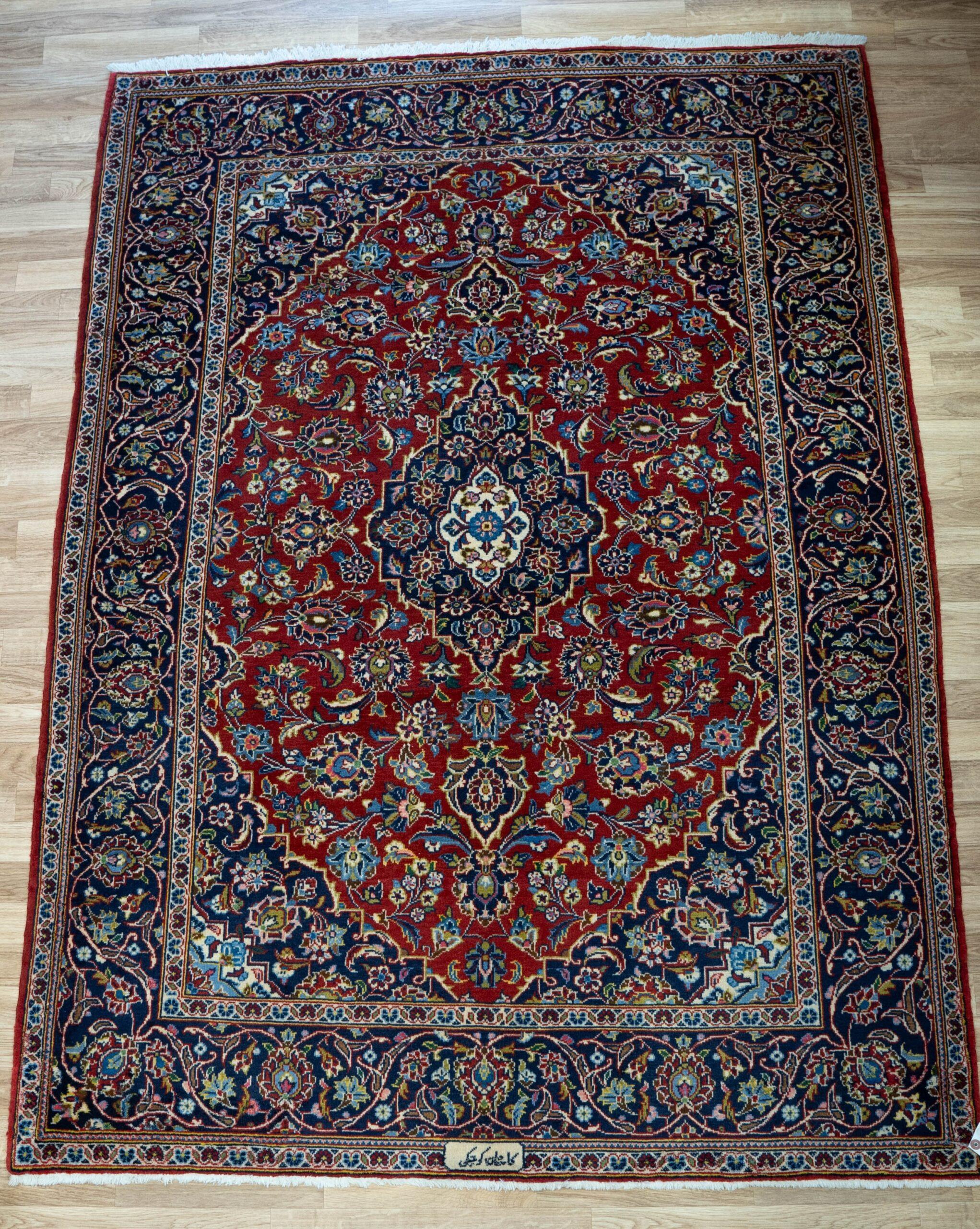 Kashan Kurk Wool Rug 4.9'x6.9'